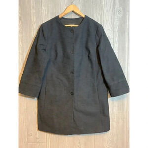 Talbots Black Cotton Jacket Coat 20 NWT $189